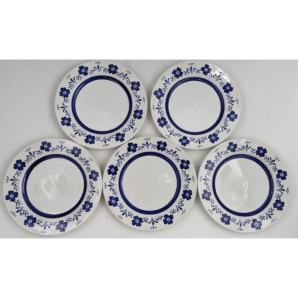 J & G Meakin England Country Delft Blue and White Dish Set Plates Bowls 13pc
